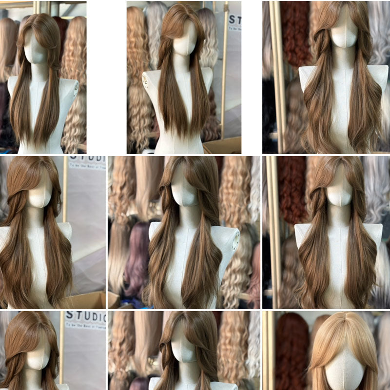 Small Lace Curly Hair Medium Natural Long Straight Wig