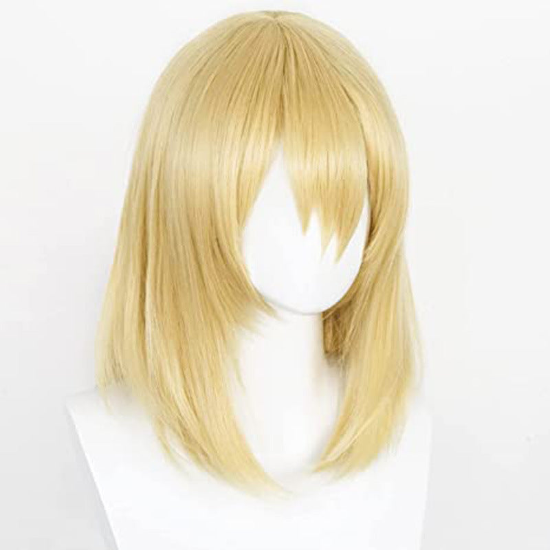 Castle Hal Special Golden Artificial Scalp Cos Wig