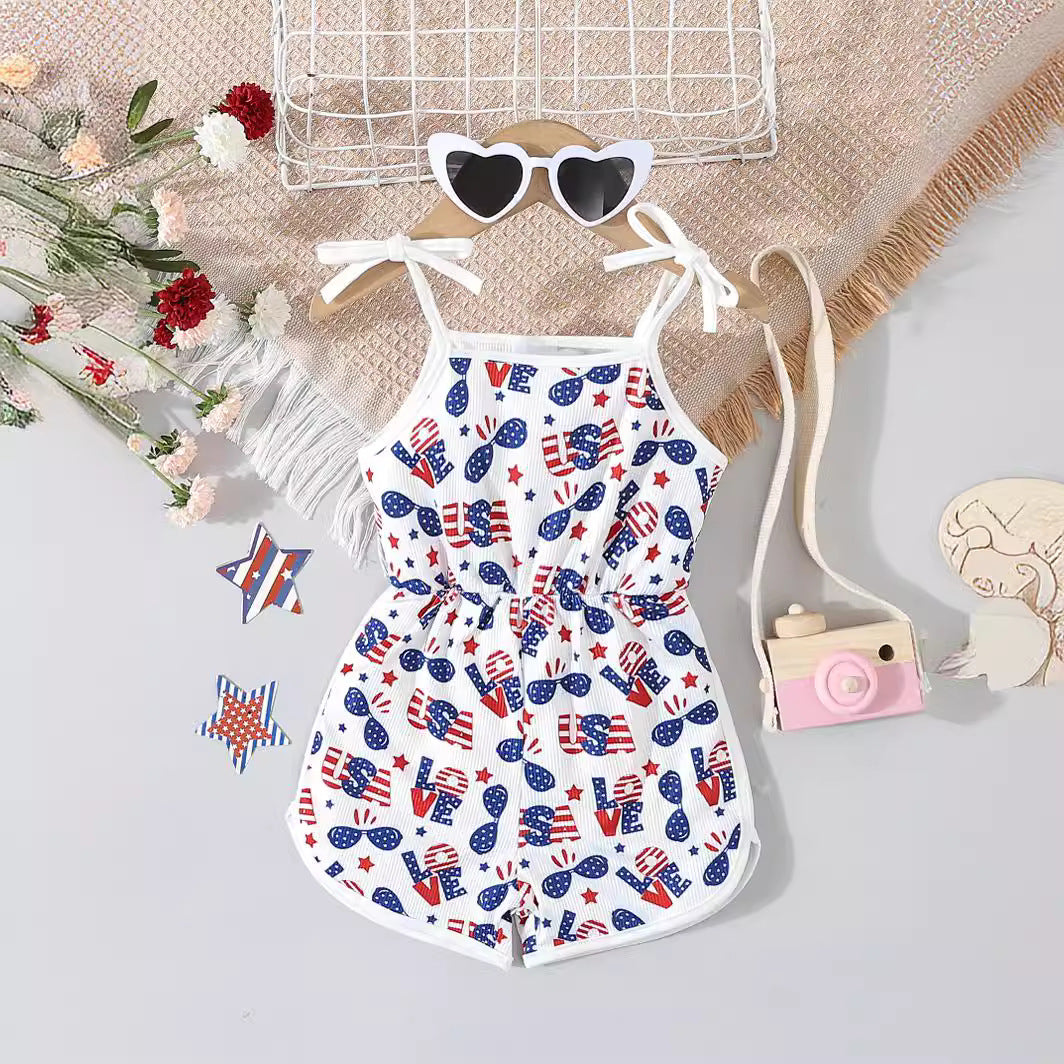 Summer Independent Day Jumpsuit Infant Comfortable Jumpsuit, Climbing Suit