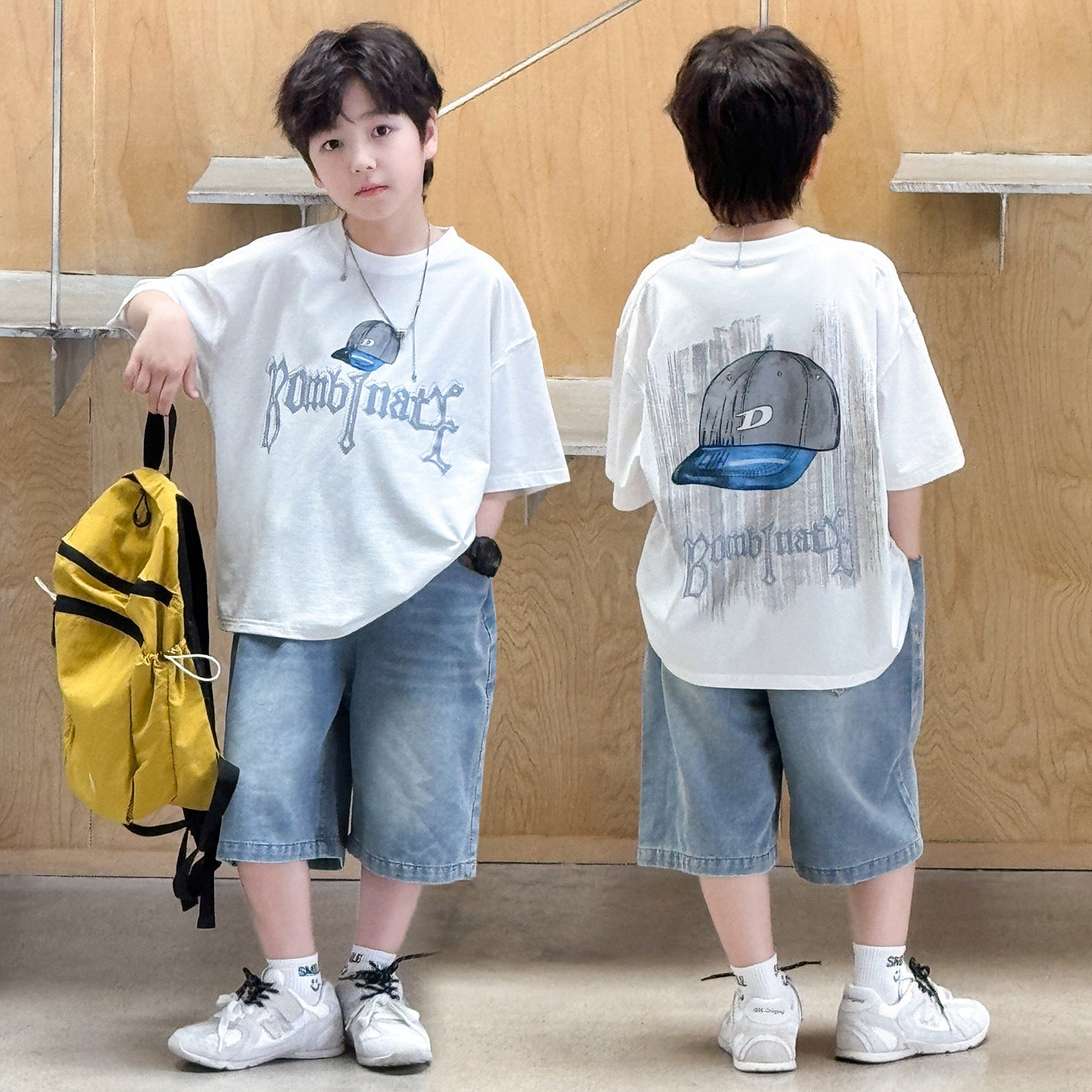 Summer Thin Medium Big Boys Handsome Korean Children's Suit