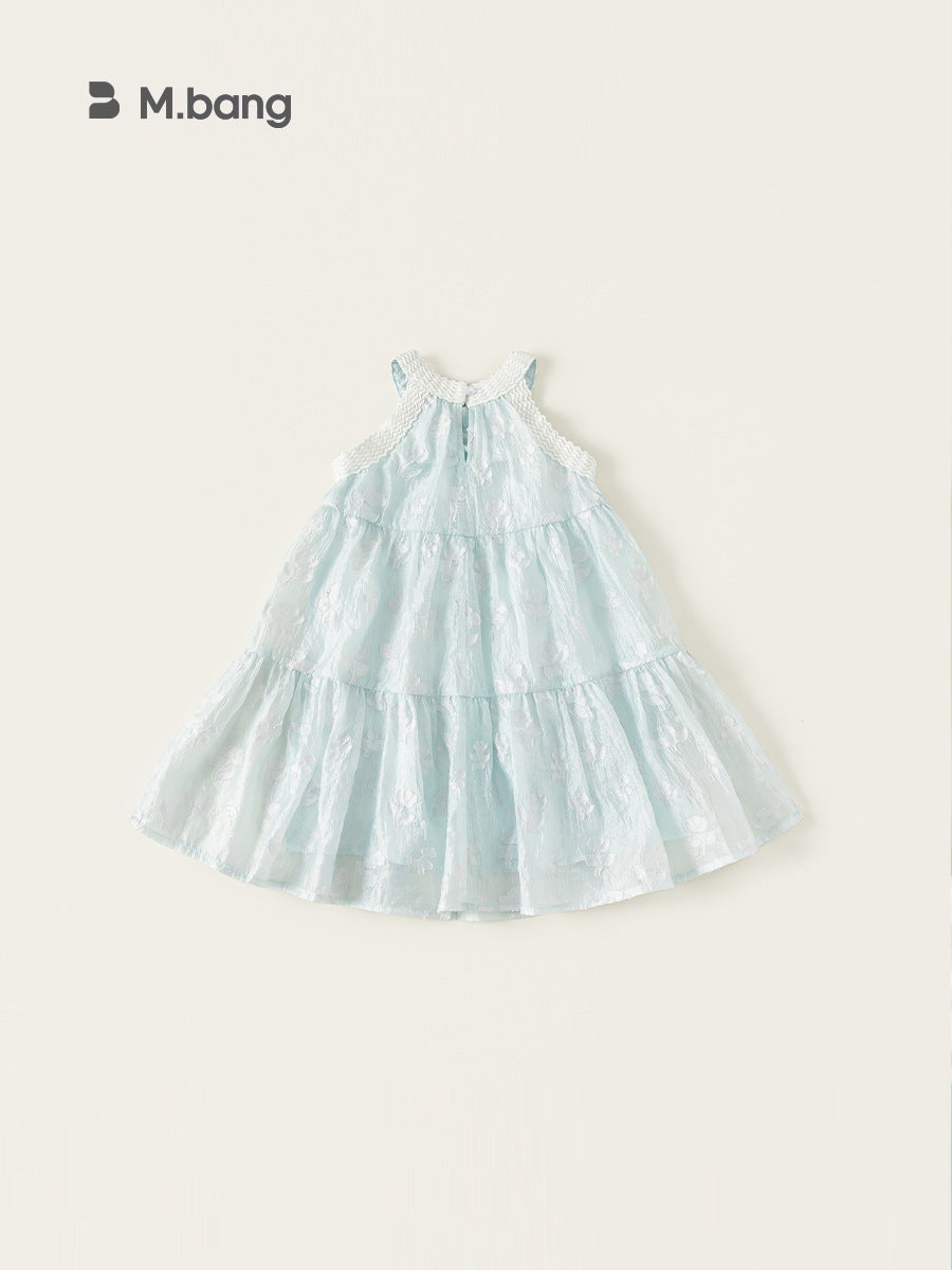 Children's Vacation Style Summer Sleeveless Braces Skirt Children's Dress