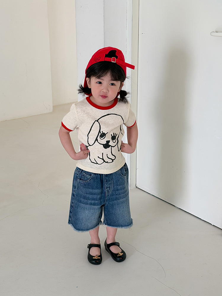 Children's Clothing Summer Korean Style Boys Do The Old Cowboy Middle Children's Pants