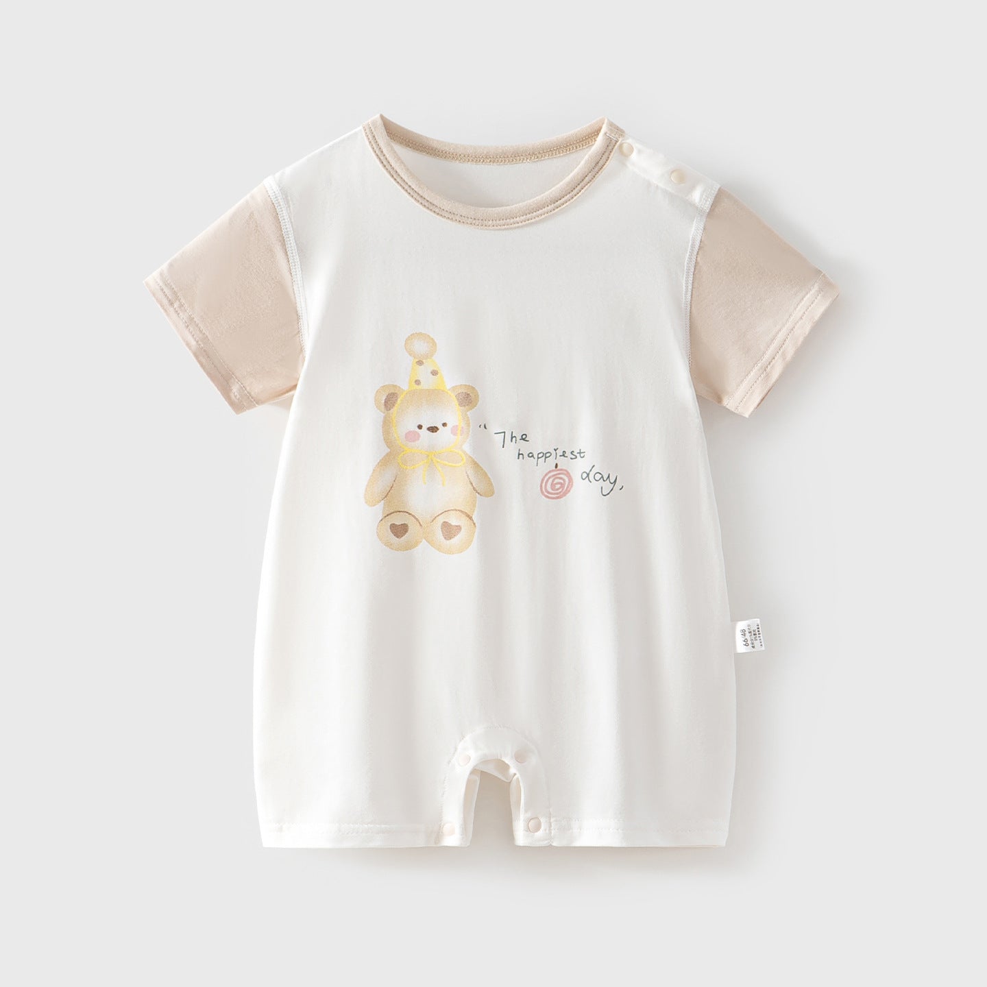 Jumpsuit Summer Modal Boneless Sewing Short Sleeve Born Male Female Jumpsuit, Climbing Suit