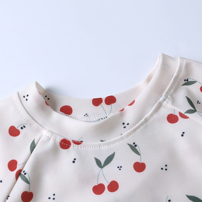 Children's Long-sleeved Sunscreen Split Swimsuit Fashion Swimwear Children's Suit