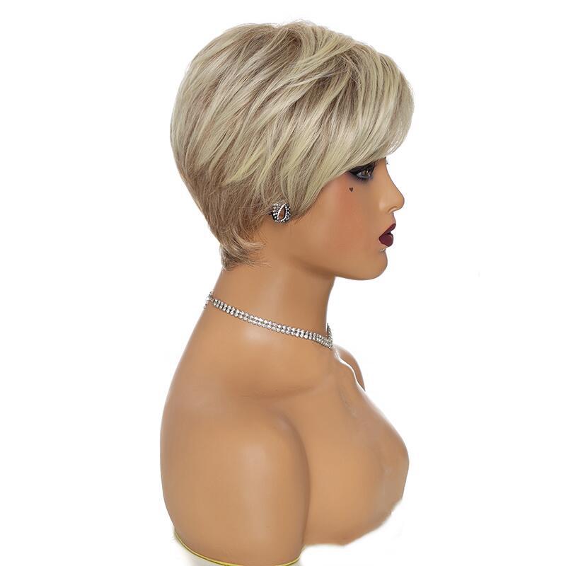 Women's Fashion Rose Net Synthetic Wigs Wig Short Straight Hair