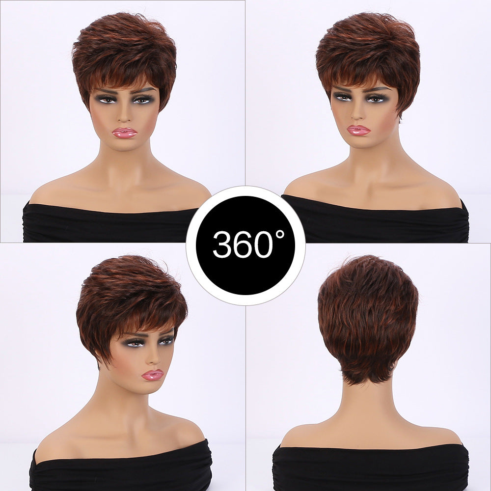 Popular Glamorous Women's Synthetic Wigs Set Wig Short Straight Hair