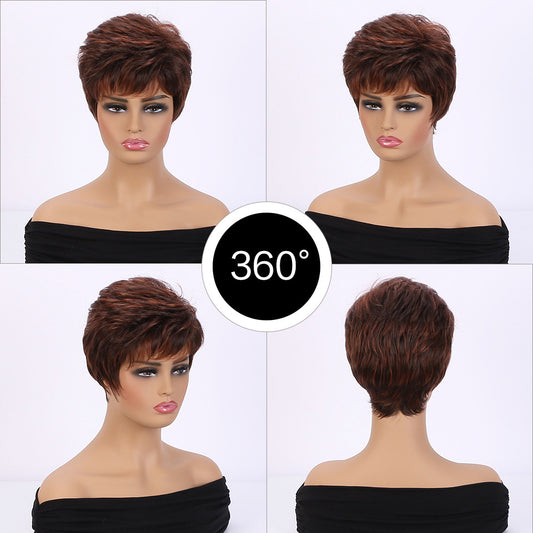 Popular Glamorous Women's Synthetic Wigs Set Wig Short Straight Hair