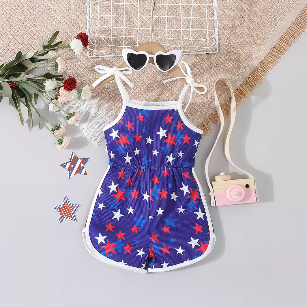 Summer Independent Day Jumpsuit Infant Comfortable Jumpsuit, Climbing Suit