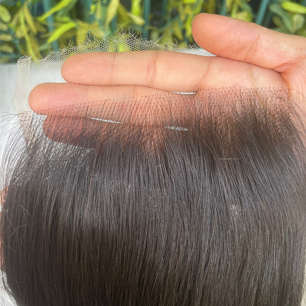 Swiss Net Lace Accessories Human Block Real Hair Wig