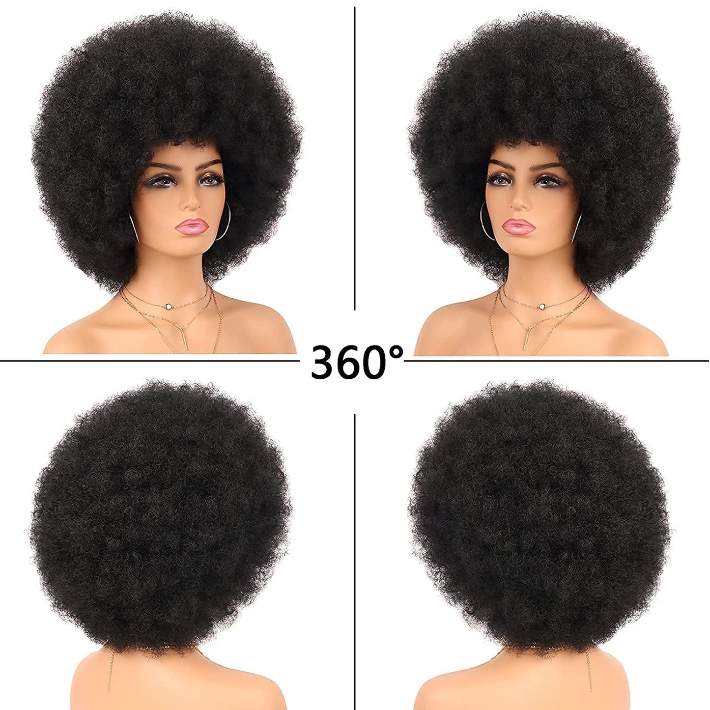 Women's Second Hair African Head Cover Fluffy Small Volume Cos Wig