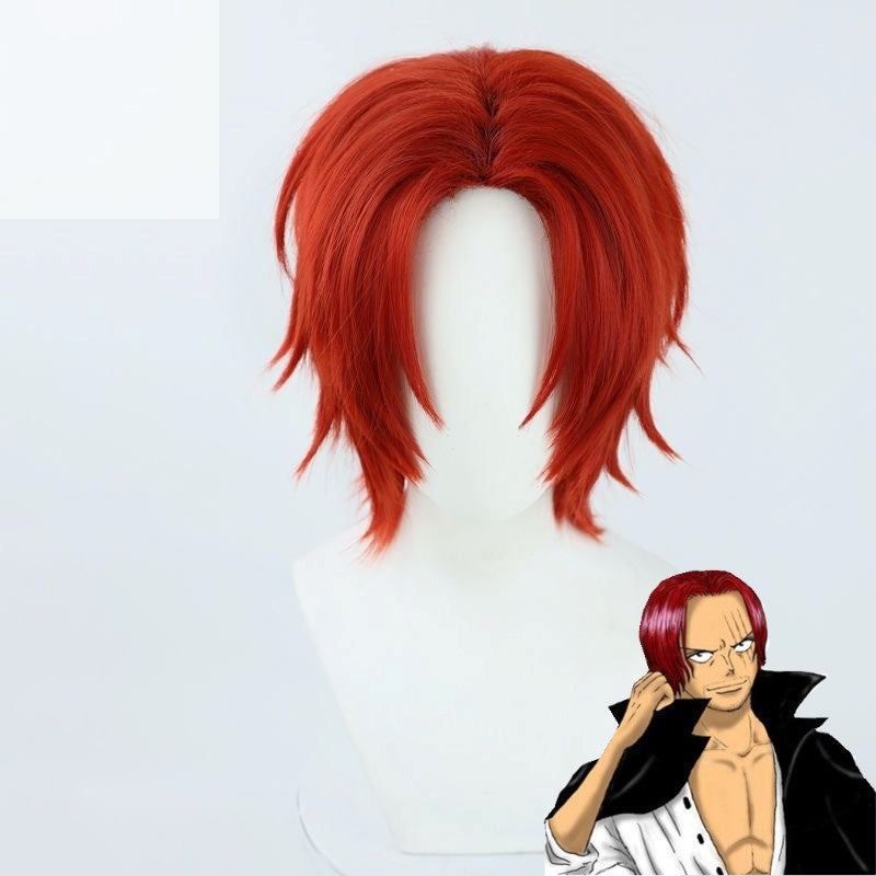 Beautiful One Piece Wine Red Mid-point Cos Wig