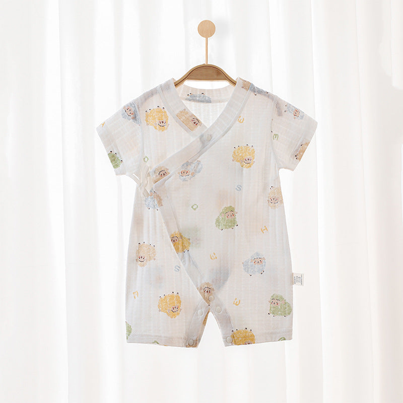 Summer Wear Jumpsuits Half Sleeve Born Clothes Gown Jumpsuit, Climbing Suit