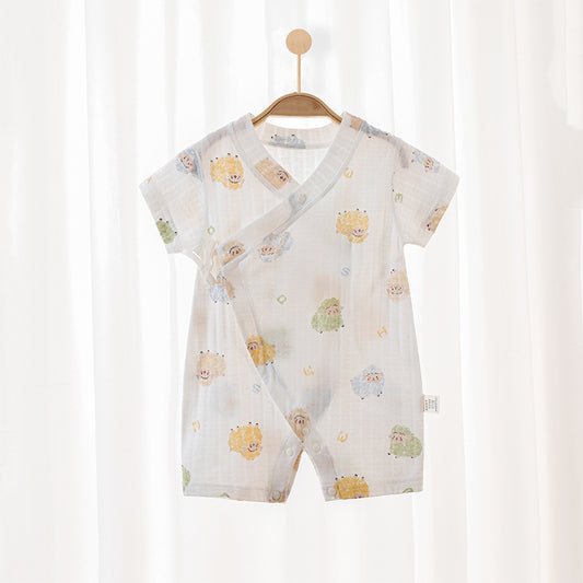 Summer Wear Jumpsuits Half Sleeve Born Clothes Gown Jumpsuit, Climbing Suit