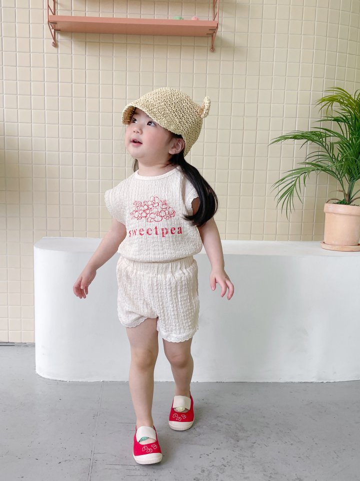 Children's Summer Cute Sweet Short Sleeve Lace Children's Suit