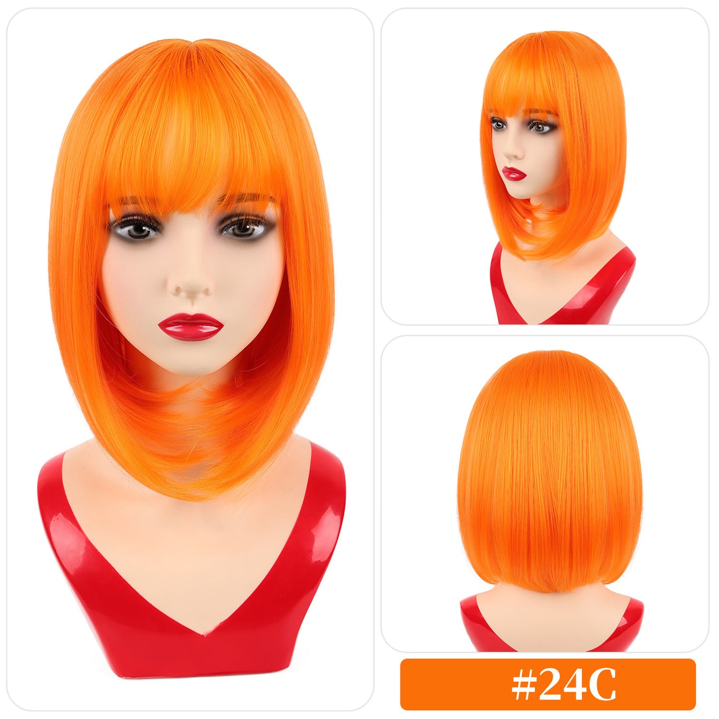 Whole Female Collarbone Length Haircut Wave Wig Short Straight Hair