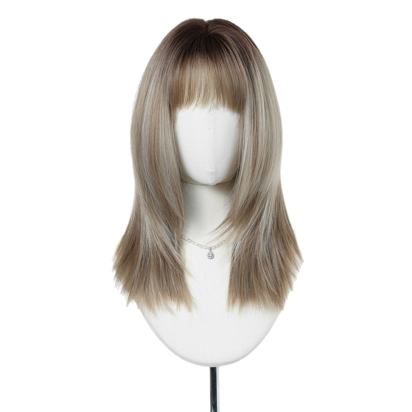 Head Cover Chemical Fiber Hair Bangs Lolita Sweet Daily Long Straight Wig