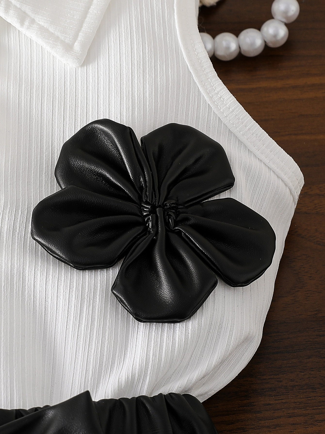 Fashion Flower Solid Color Top Umbrella Swing Bow Children's Suit