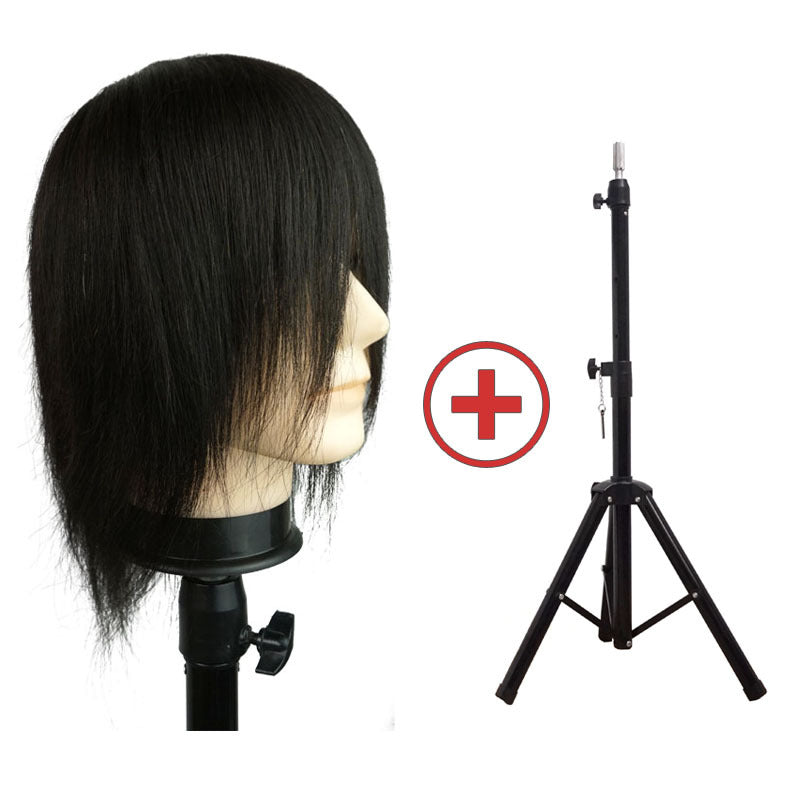 Men's Hairdressing Mannequin Head All Real Hair Doll Hairstyle Model Apprentice Other Wig