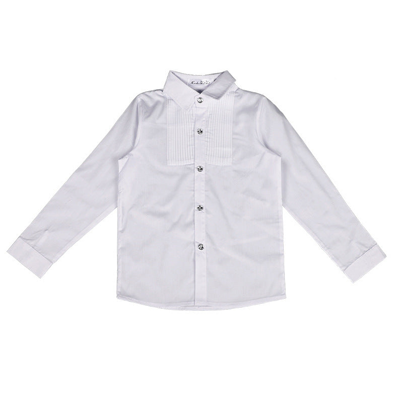 Children's Plus Size White Medium Large Fat Children's Shirt