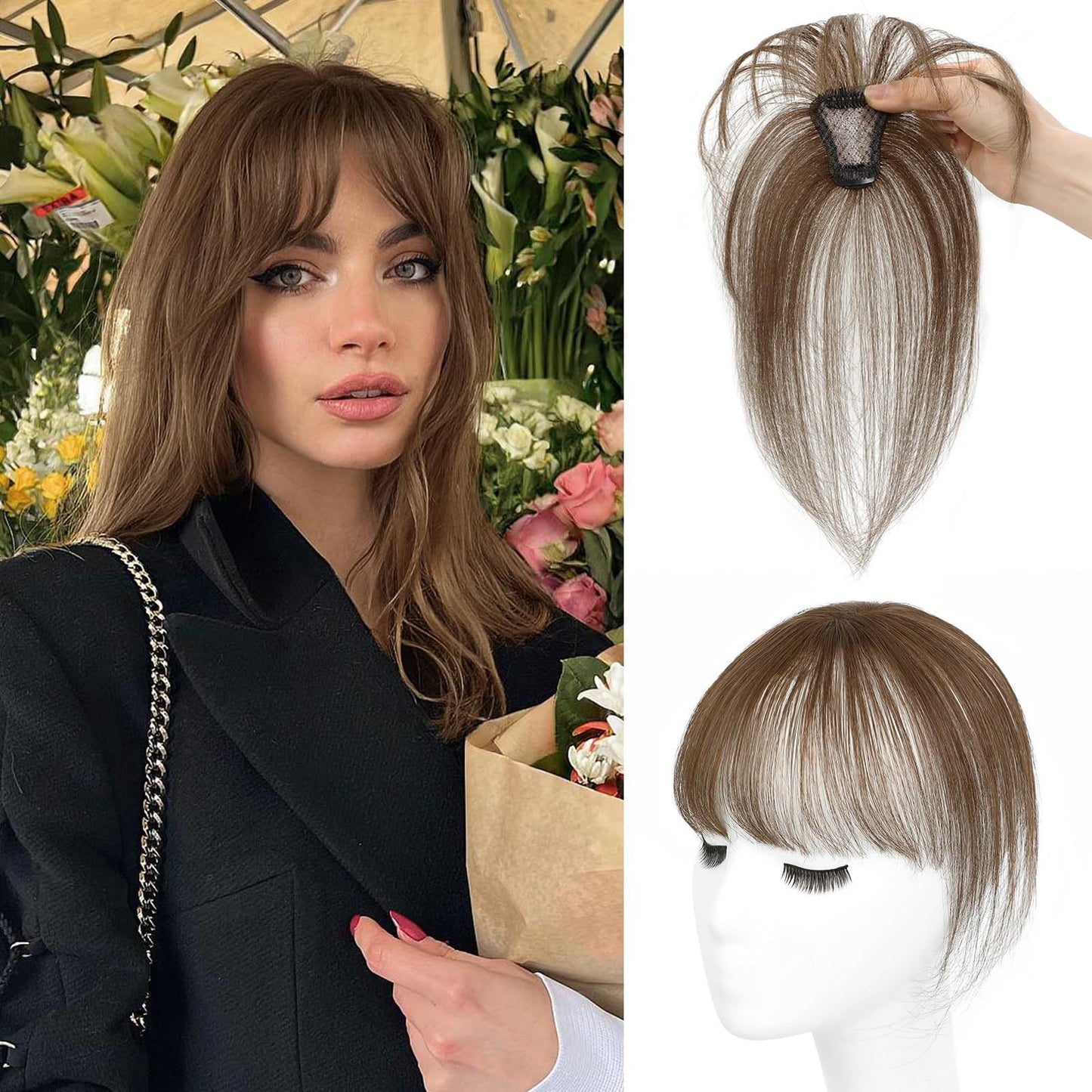 Piece Hand-woven Straight Real Human French Wig