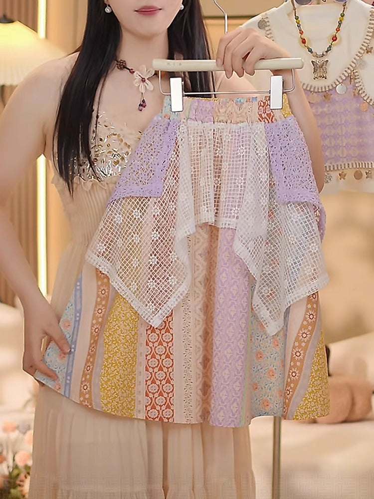 Children's Western Style Ethnic Skirt Two-piece Set Little Children's Suit