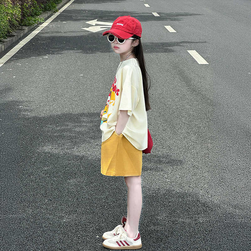 Boys Cartoon Kitten Short Sleeve Shorts Children's Suit