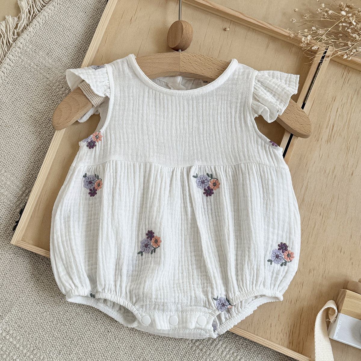 Children's Korean Style Clothing Summer Versatile Thin Embroidered Jumpsuit, Climbing Suit