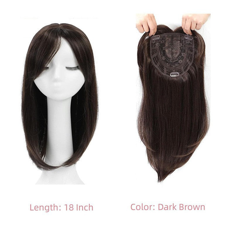 Head Leather Inner Buckle Medium Short Wig