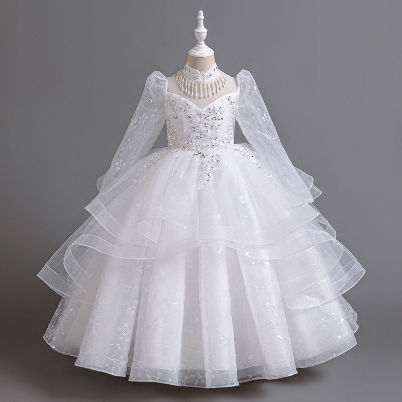 Children's Woven Fashionable Princess Pettiskirt Medium Large Children's Dress