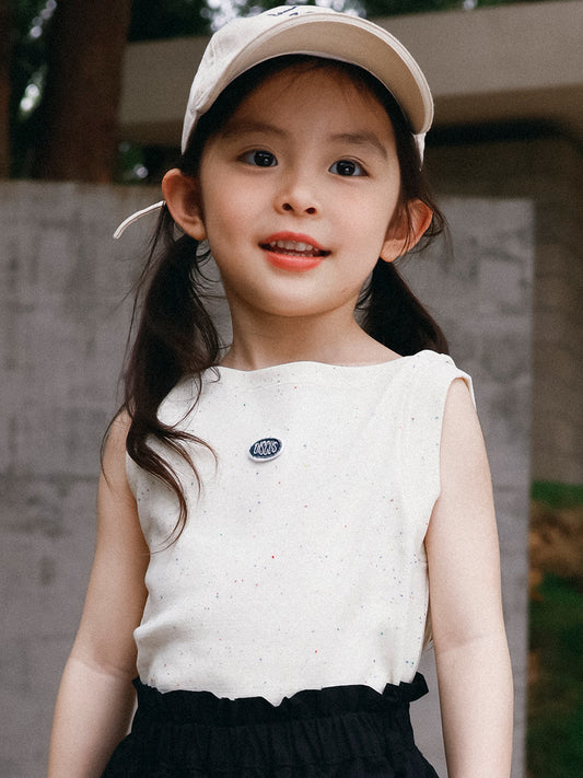 Children's Summer Casual Slim Vest Round Neck Sleeveless Top Children's T-shirt