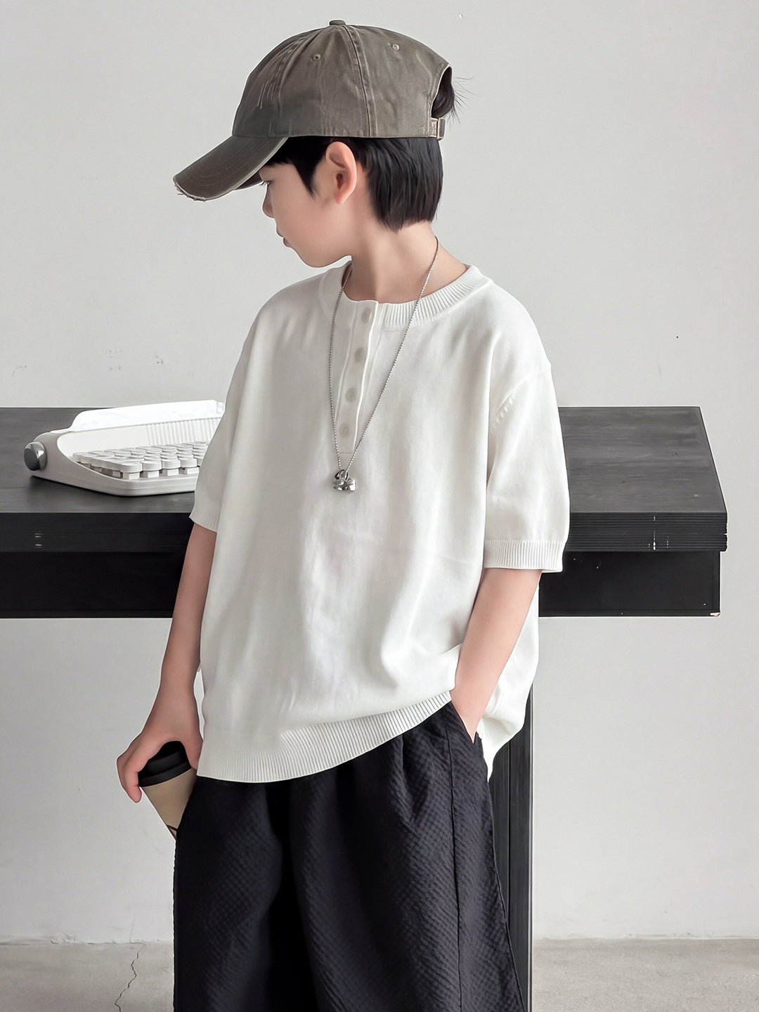 Boy's Short-sleeved Summer Wear Loose Top Boy Half Children's T-shirt
