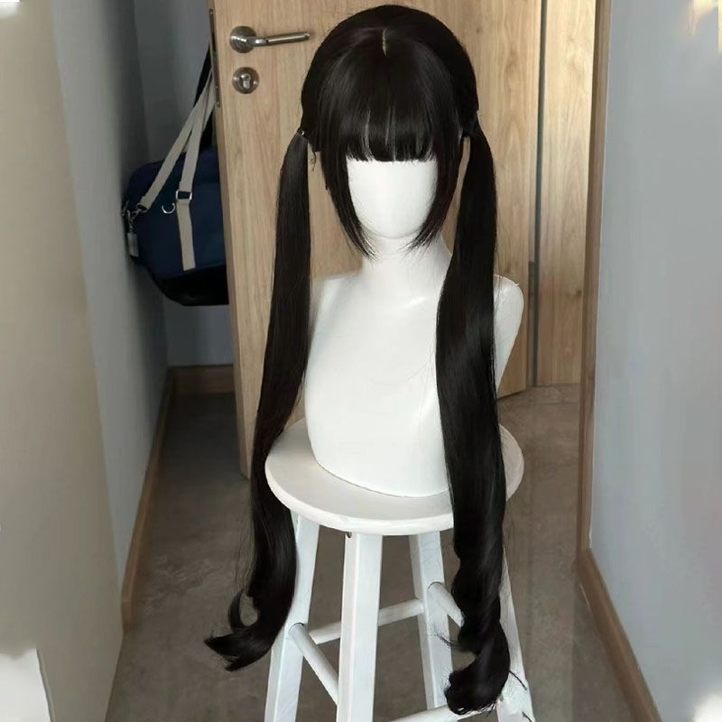 Hair Full Top Natural Less Radish Wig Long Curls