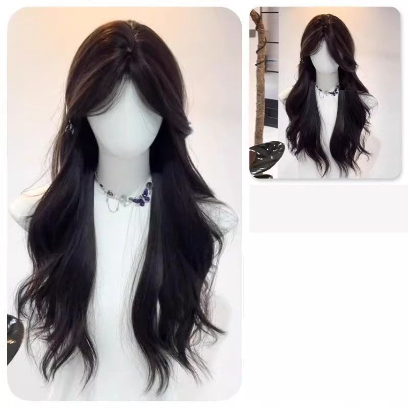 Fluffy High Skull Top Atmosphere Big Wave Light Seamless Hair Wig Long Curls