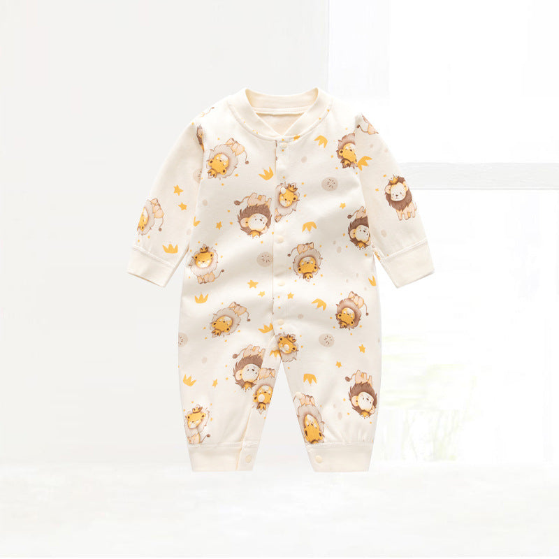 Women's & Men's Autumn Jumpsuit Pure Cotton Boneless Cardigan Romper Jumpsuit, Climbing Suit