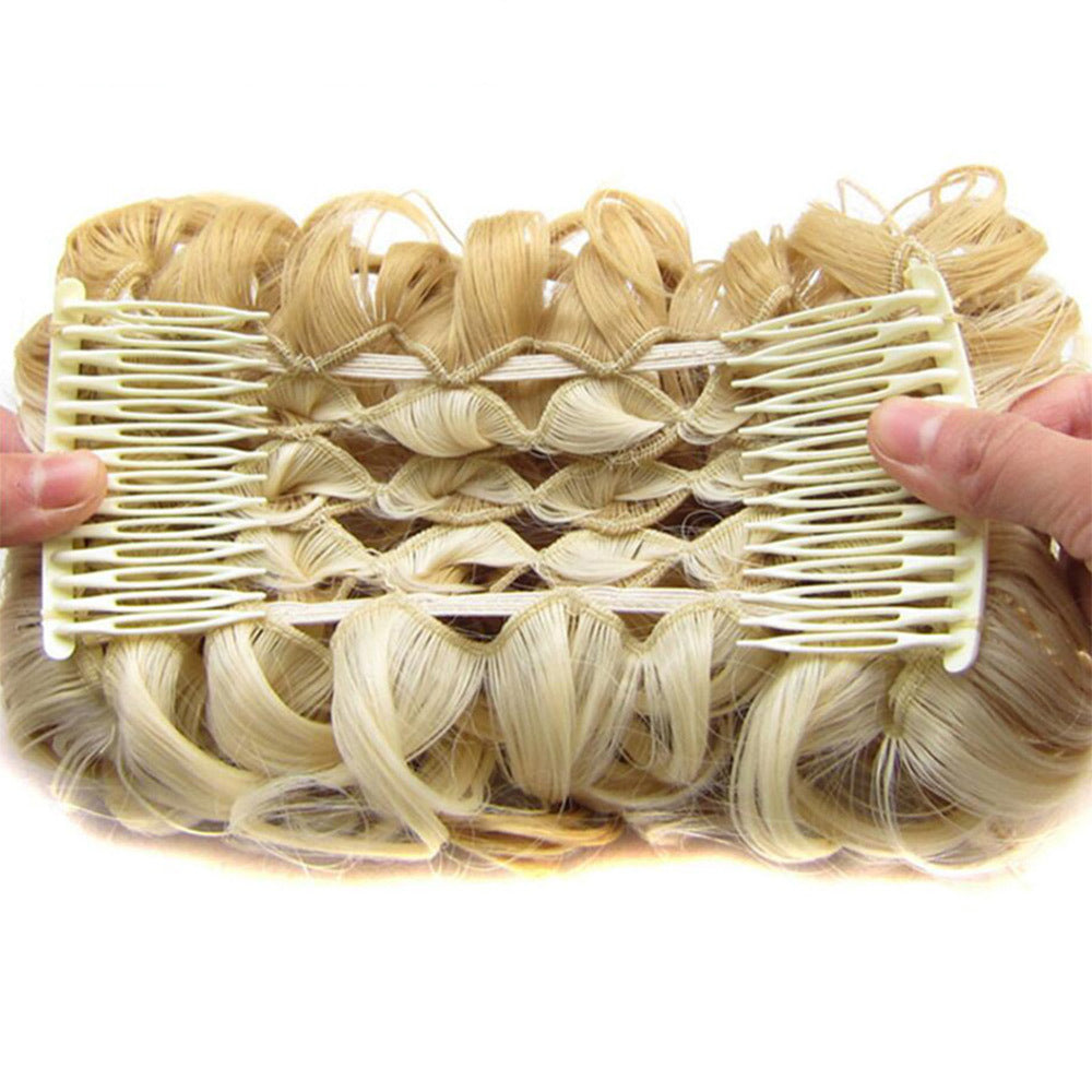 Women's Synthetic Hair Bag Comb Curly Multicolor Elastic Wig Ponytail