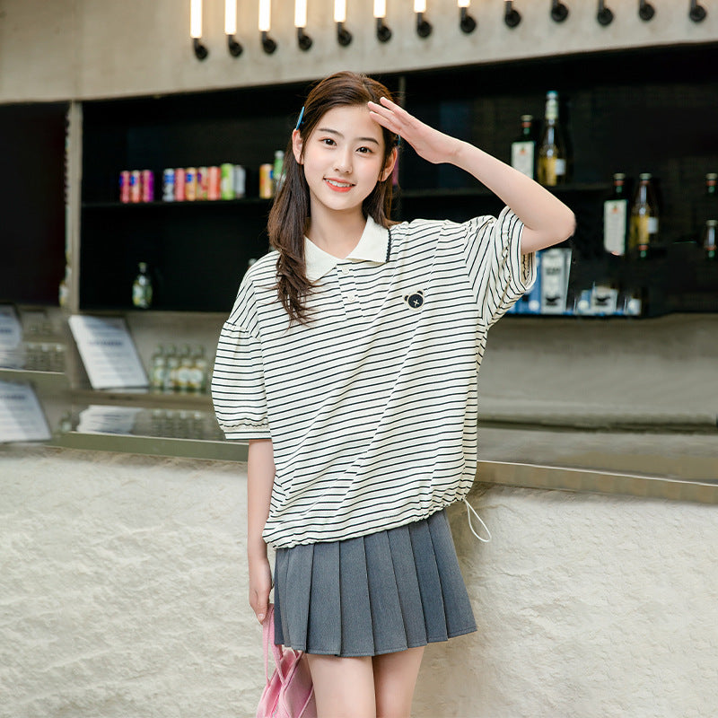 Children's Short-sleeved Summer Big Polo Casual Top Children's T-shirt