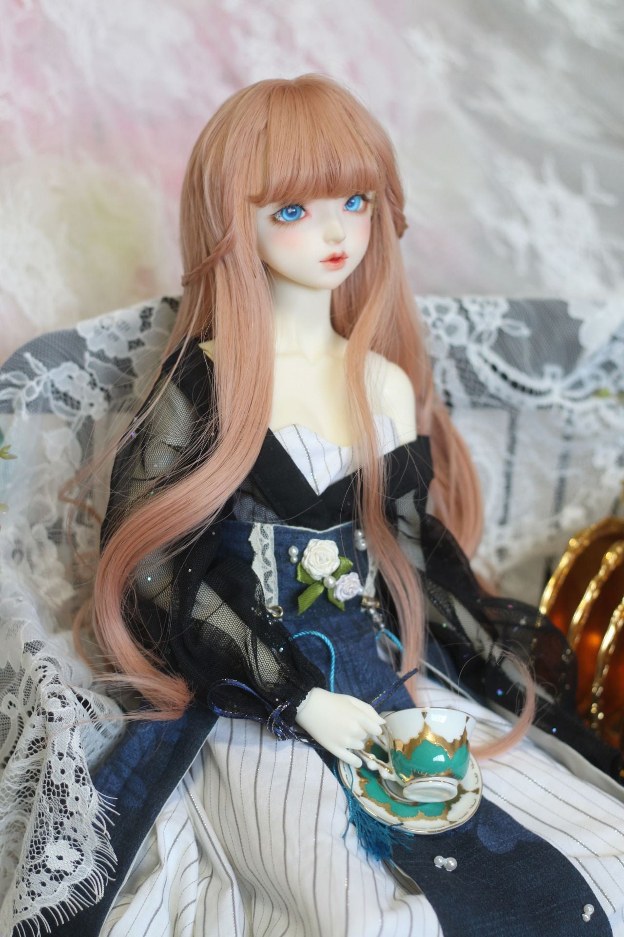 Bangs Long Curly Hair Daily Two-dimensional Ye Cos Wig