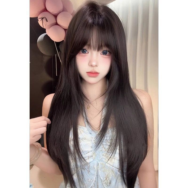Pure Love Female High Level Bangs Long Straight Wig
