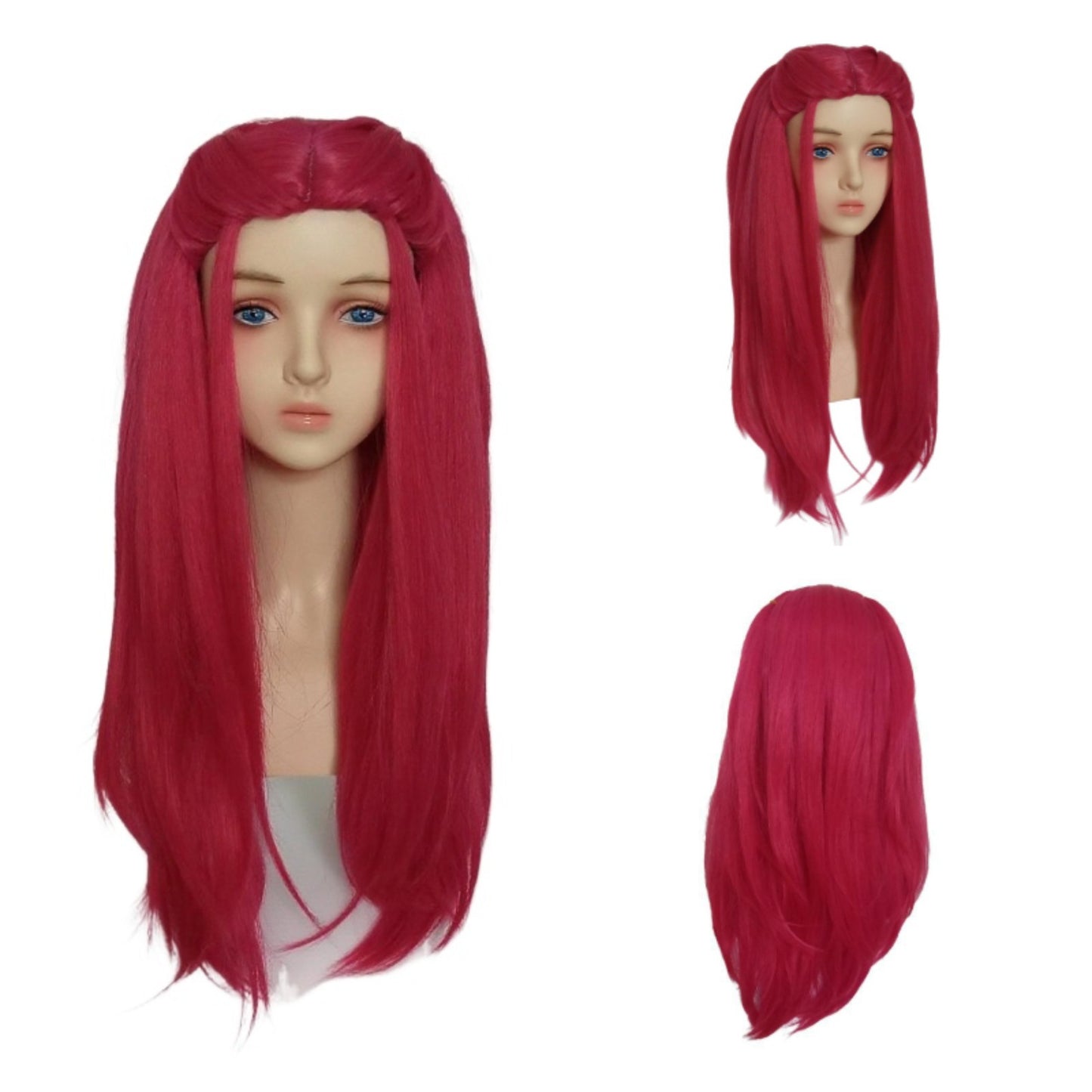 Witch Hunting Group Mira Rose Red Long Straight Cos Wig