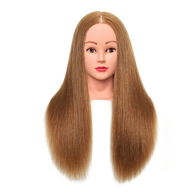 Artificial Hair Mannequin Head Hairdressing Practice Perm Braiding Updo Trimming Other Wig