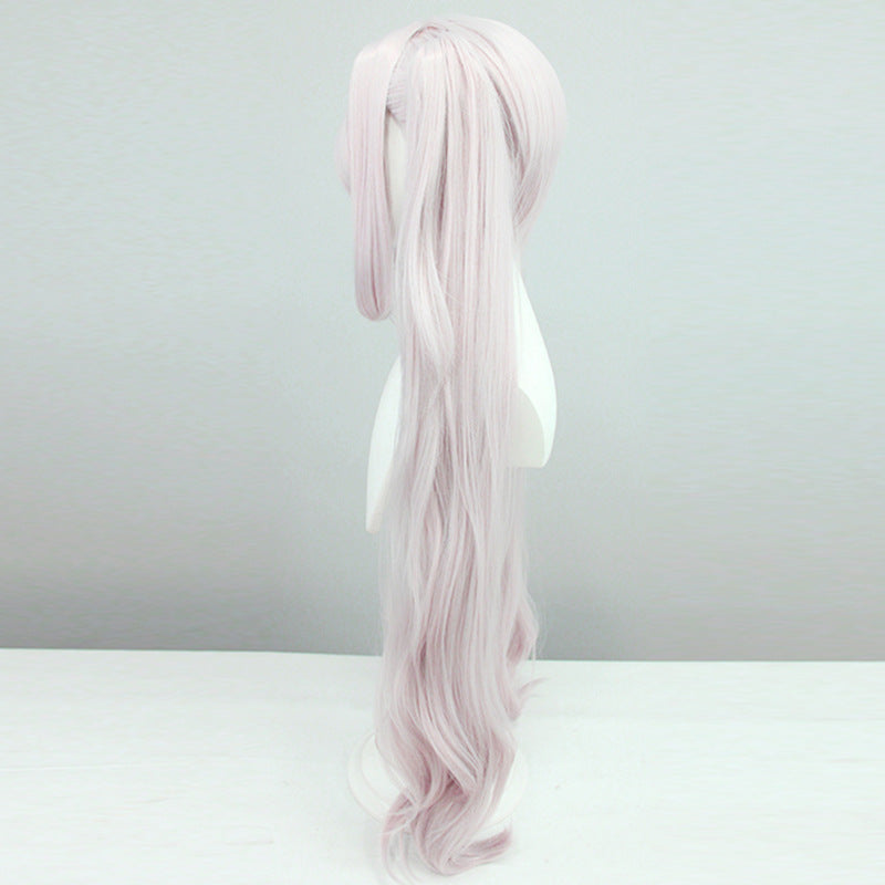 Of Victory Alice Light Pink White Double Ponytail Curly Hair Cos Wig