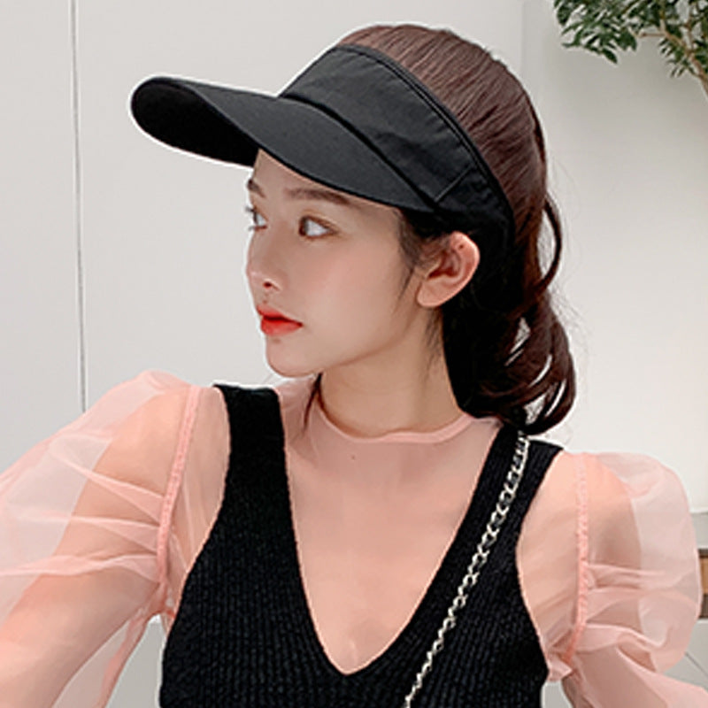 Women's Hair Baseball Cap Fashion Realistic Integrated High Wig Long Curls
