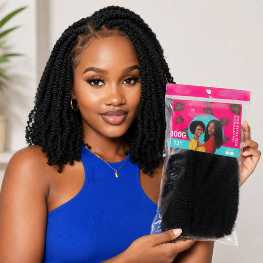 Inch African Caterpillar Dreadlocks Puffy Silk Wig Short Curly Hair