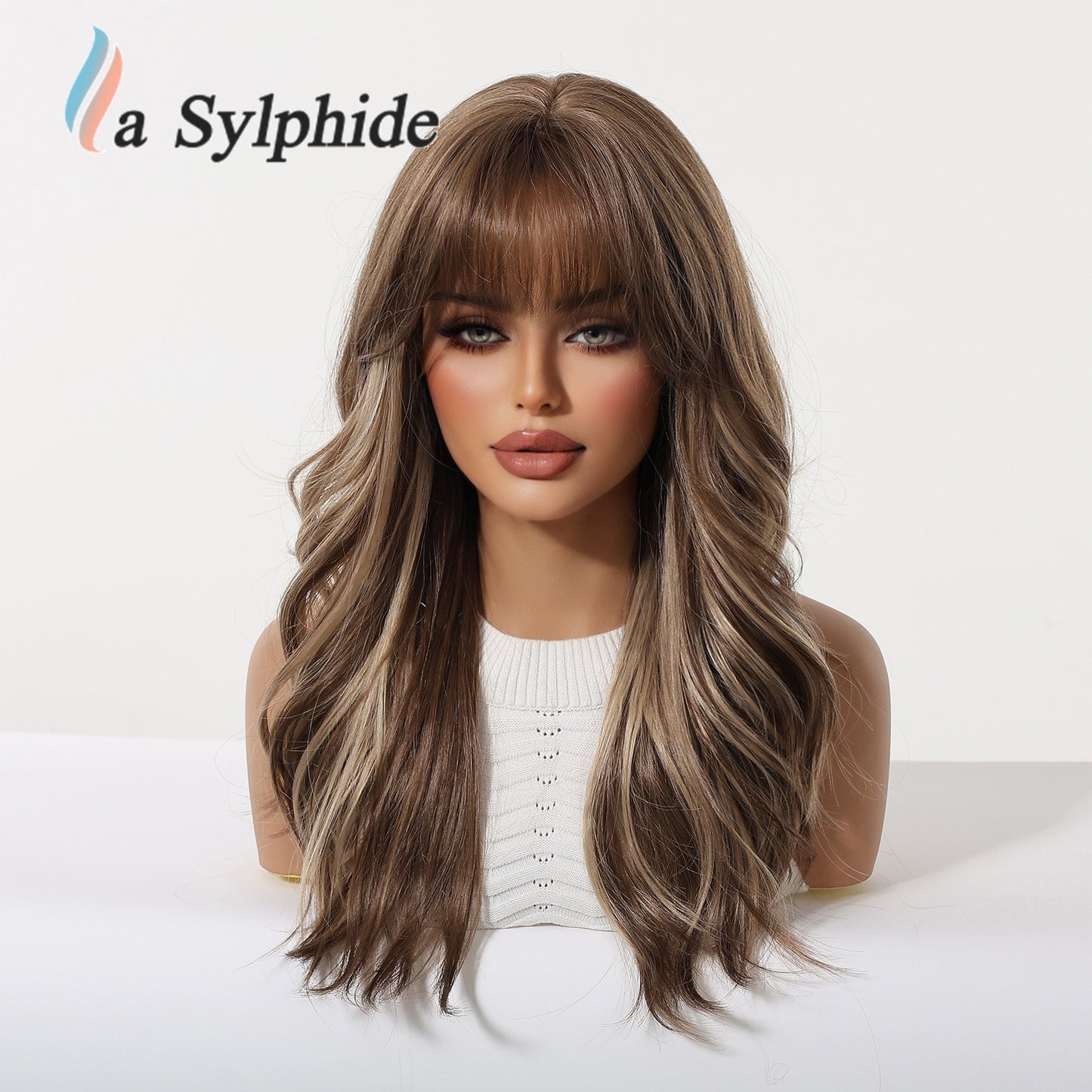 Wave Light High Skull Top Rose Inner Net Wig Long Curls