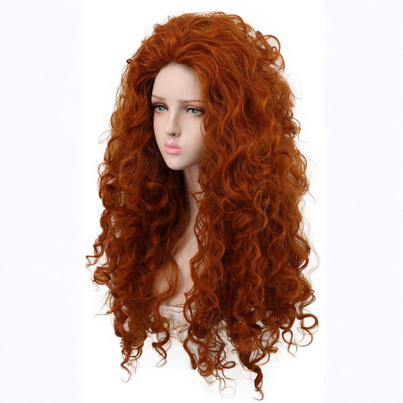 Brave Legend Princess Merida Instant Noodle Curls Long Curly Hair Cos Wig