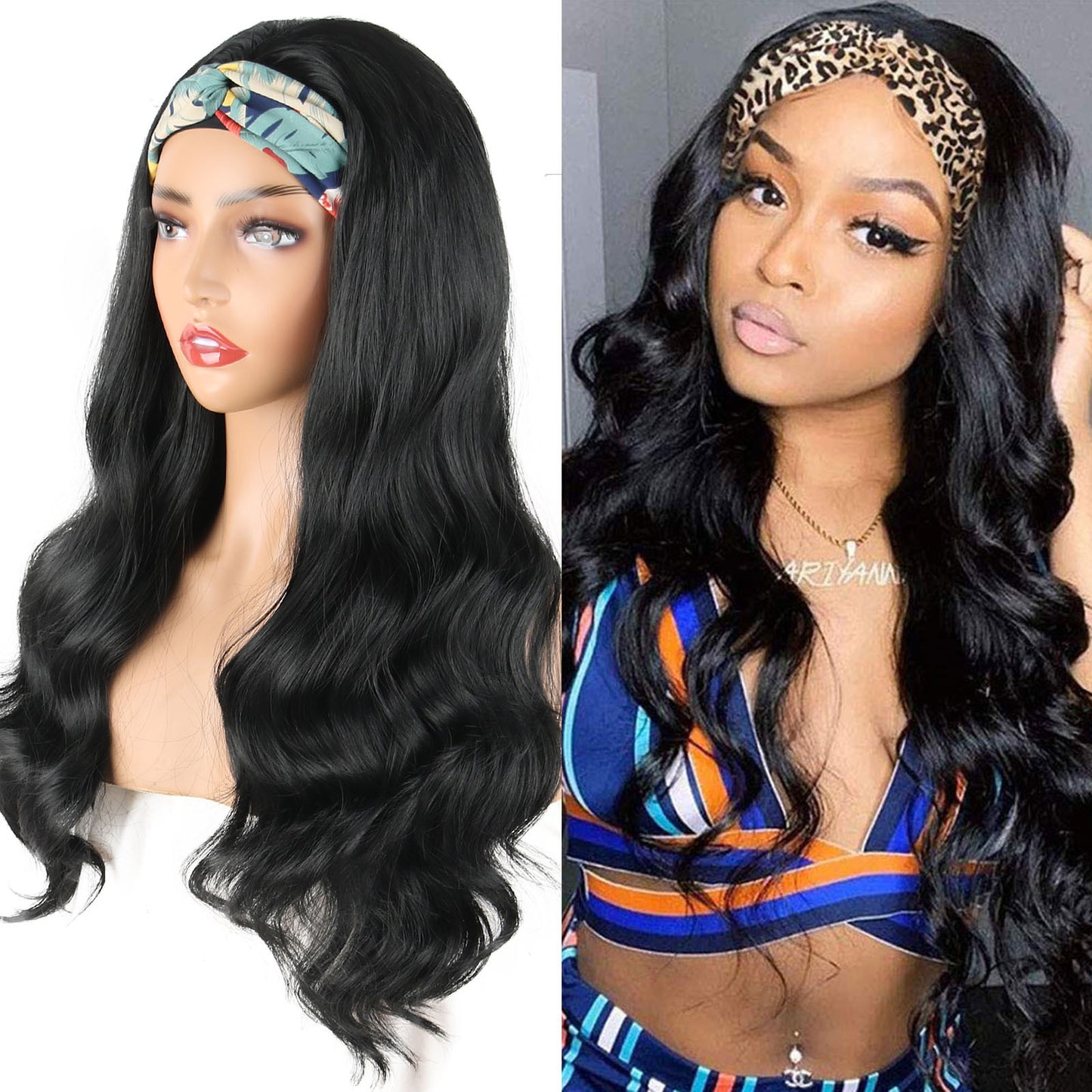 Ice Silk Band Big Wave Long Chemical Wig Short Curly Hair