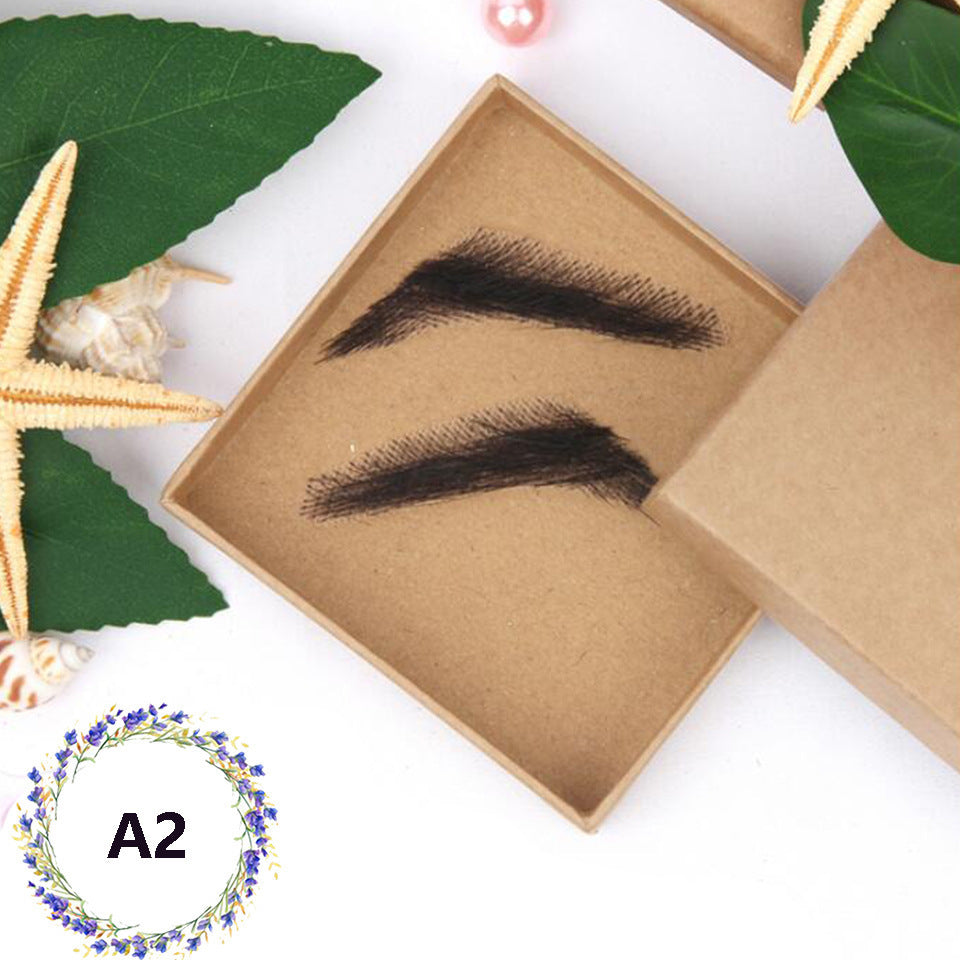 Human Simulation Fake Eyebrows Hand Woven Lace Invisible Natural Real Hair Wig