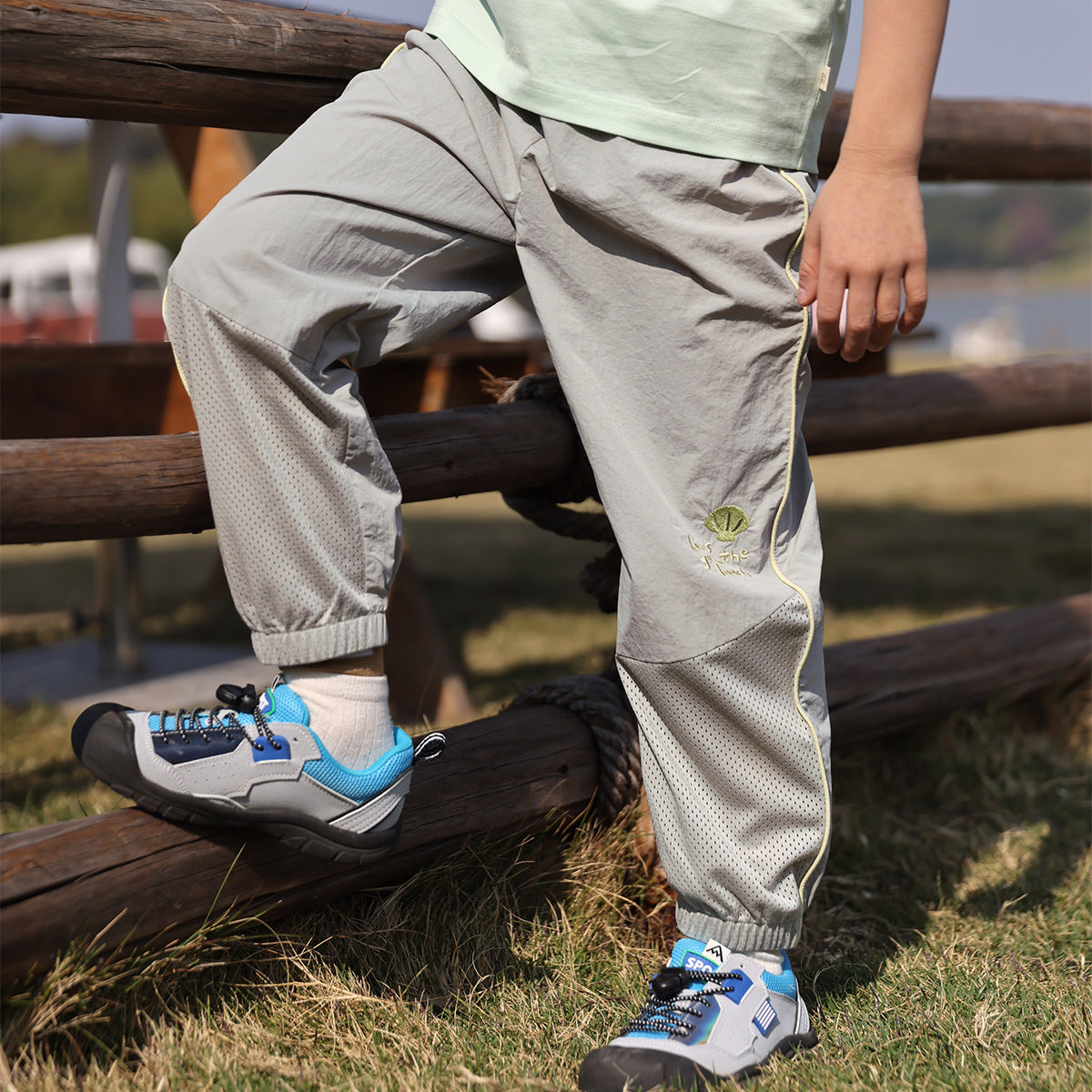 Children's Summer Wrinkle Feeling Track Class Ankle Children's Pants