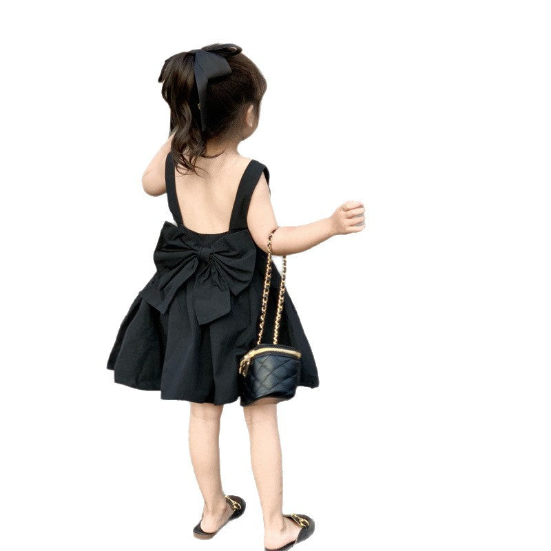 Children's Summer Western Style Suspender Fashionable Backless Cool Children's Dress