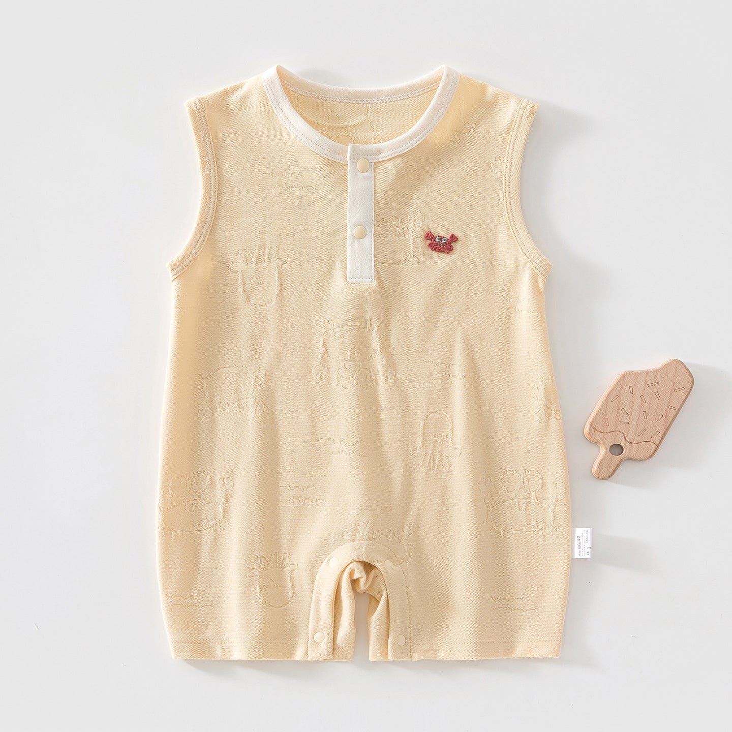 Pure Cotton Class Jacquard Sleeveless Romper Thin One-piece Air Conditioning Jumpsuit, Climbing Suit